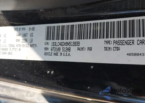 2009 Dodge Avenger Se/Sxt from USA, damaged, VIN 1B3LC46DX9N512839